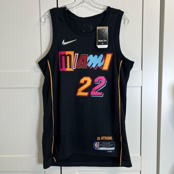 NBA Other - NBA Mens Black Dri Fit Miami 22 Jimmy Butler Jersey Tops Size Medium (NWT)